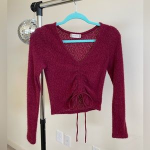 Altar’d State maroon tie sweater